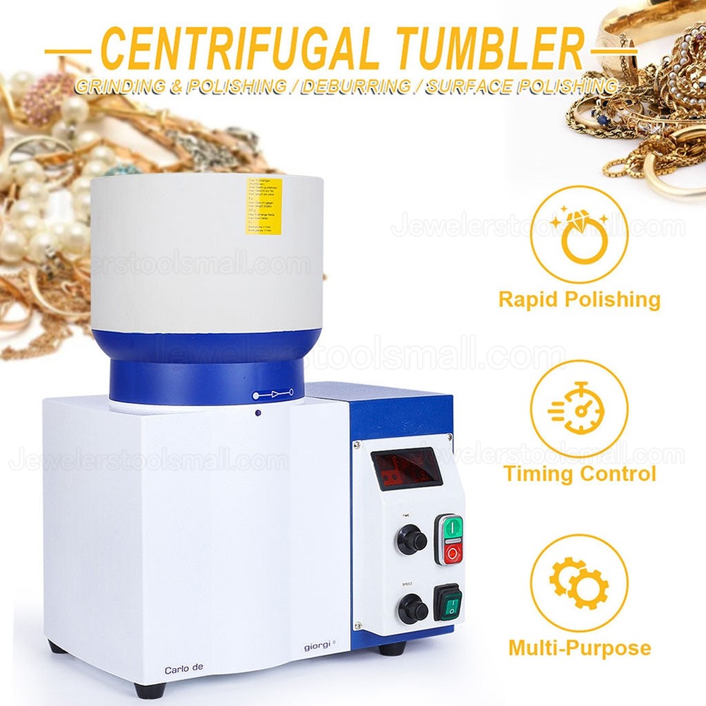 3 In 1 Benchtop Rotary Magnetic Vibratory Tumbler Wet & Dry Polisher Jewelry Polishing Machine